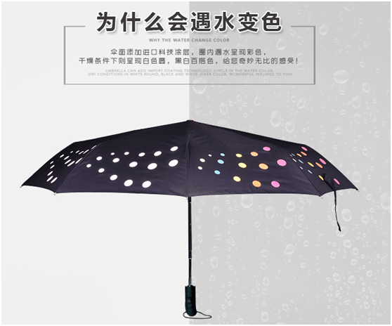 遇水變色傘